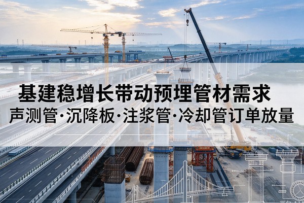 红安基建稳增长带动预埋监测管材需求，声测管、沉降板、注浆管订单持续放量