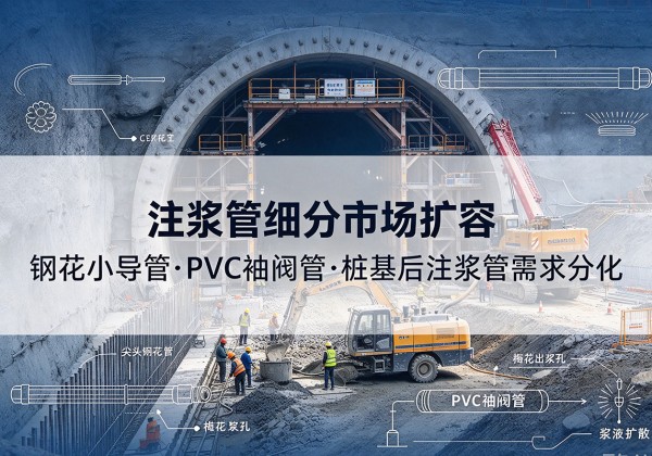 红安注浆管细分市场扩容，隧道钢花小导管、PVC 袖阀管、桩基后注浆管需求分化